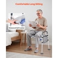 thumbnail image 5 of Bedside Commode Chair, 500 lbs Capacity, 4-in-1 Portable Toilet and Raised Toilet Seat with Padded Seat & Armrest, Detachable 5L Bucket, Adjustable Height & Width Adult Potty Chair for Seniors, 5 of 9