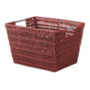 Whitmor Rattique® Woven Plastic Small Storage Tote Basket- Red - 9.88" x 12.63" x 7.9"