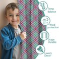 thumbnail image 3 of Blackout Kids Curtains,Green and Red Checkered Pattern Children's Insulated Curtains Set Of 2,Bedroom Essentials,Toddler Room Decor 42"x54", 3 of 5