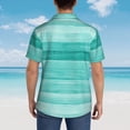 thumbnail image 6 of Bixox Men's Hawaiian Shirts Men's Teal Turquoise Print Short-Sleeve Shirt-3X-Large, 6 of 8