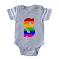 thumbnail image 1 of CafePress - Rainbow Letter S - Cute Infant Baby Football Bodysuit, 1 of 1