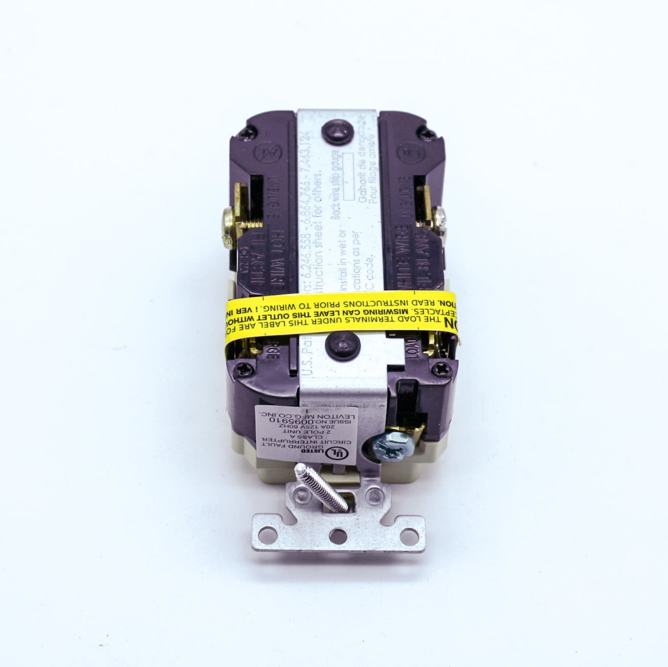 Leviton GFPL1-PLI 15Amp 125V Smartlock Pro CGCI Single Receptacle Outlet