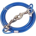 thumbnail image 5 of Cable de amarre para perros de acero inoxidable, correa para perros de doble cabeza, cable de amarre para acampar al aire libre para medianos (5 m/16 pies, azul), 5 of 5