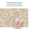 thumbnail image 6 of Disketp Gaming Mouse Pad Flowers And Leaves Pattern Large Mouse Mat Long Extended Desk Pad Non-Slip Rubber Mice Pads Stitched Edges Thin Pad (11.8x31.5 Inch), 6 of 9