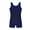 Navy, variant on Girls One Piece Swimsuit Sleeveless Crewneck Bodysuit Swimming Dance Gymnastics Leotards Summer Training Unitard Wear