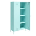 thumbnail image 4 of Novogratz Cache Tall 2 Door Metal Locker Cabinet, Yellow, 4 of 9