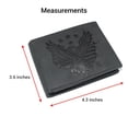 thumbnail image 5 of MARSHAL Mens RFID Blocking Vintage Leather Patriotic Eagle & USA Flag Debossed Bifold Wallet Black, 5 of 9