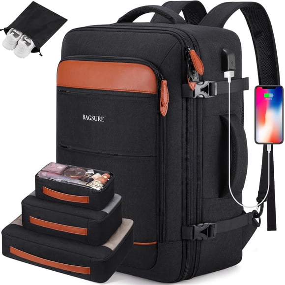 Mochila Bagsure Travel 42L para equipaje de mano con puerto USB