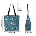 thumbnail image 3 of WIRESTER Reusable Canvas Tote Bag for Women Girls, Big Tote Bag With Inner Pocket, Beach Bag, Grocery Shopping Bag, Travel Bag - Red Fox Funny Playful Postures, 3 of 7