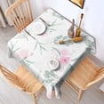 thumbnail image 4 of 60x60 Inch Waterproof Square Tablecloth, Thickened Polyester Table Cover for Dining & Parties, Floral Print, 4 of 6