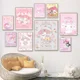 thumbnail image 4 of Póster adhesivo de dibujos animados Kawaii My Melody, pintura colgante de pared, exhibición de escritorio, decoración del hogar, material impreso de alta calidad, 4 of 5