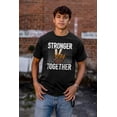 thumbnail image 4 of Stronger Together Peace Sign Equality Plus Size Crewneck Graphic Tee Shirt Brisco Brands 2X, 4 of 5