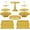 Gold, variant on 8 count Cake Stand Metal Dessert Table Display Set, 3-Tier Cupcake Stand, Cake Display Tower and Cookie Tray Rack Serving Tray for Birthday Party, Weddings, Shower ()
