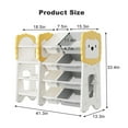 thumbnail image 6 of Kids 4-Tier Bookshelf & Toy Organizer - 8 Removable Bins (Study Room, Bedroom, Classroom), 6 of 7