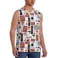thumbnail image 2 of Fotbe Modern Life Men's Camiseta sin Mangas Estampada para Hombres, Playera Casual para Gimnasio, Entrenamiento, Playa-Small, 2 of 7