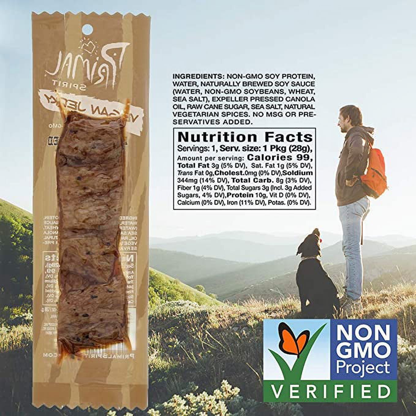 Primal Strips Hickory Smoked Meatless Vegan Jerky, 1 oz. (24 count)