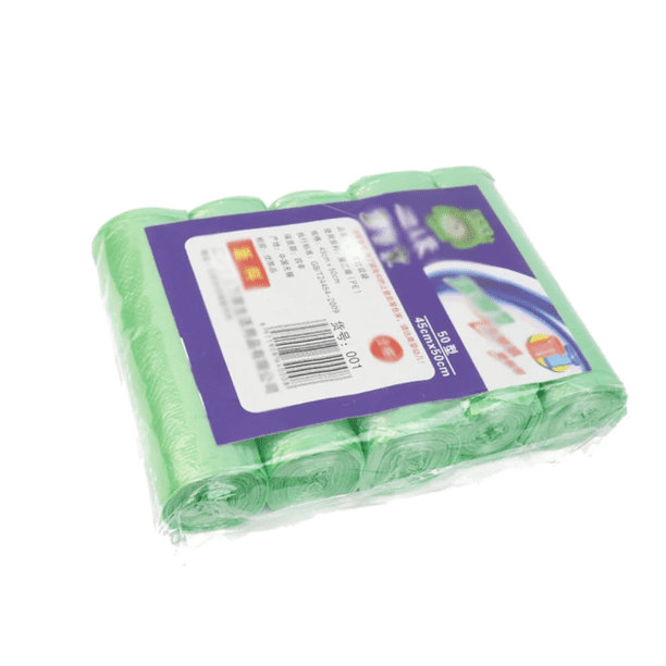 Bolsa De Basura 5 rollos de bolsas de basura gruesas e impermeables de color verde para cubos de basura de cocina, baño y oficina (1 unidad) Rkxzt
