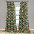 thumbnail image 5 of Ambesonne Ottoman Curtains, Ornate Floral Vintage, Pair of 28"x63", Multicolor, 5 of 5