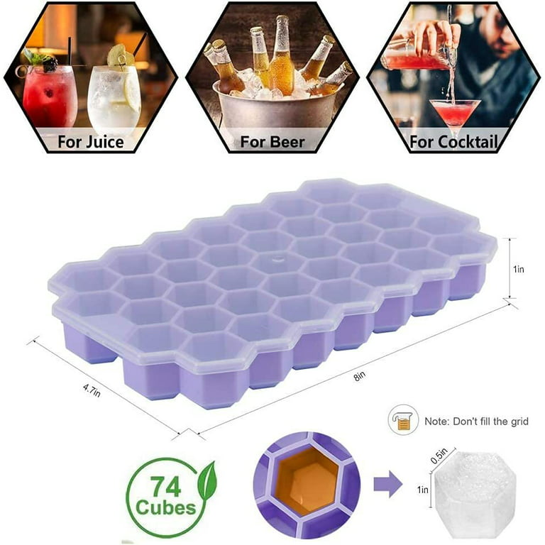 Plastic & Silicone Blue Divinext Imex - No. Spill Ice Cube Tray