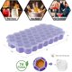 thumbnail image 3 of Bandejas de hielo Wattne (paquete de 2), máquina para hacer cubitos de hielo de 74 cavidades, apilables de silicona con tapa, bandeja reutilizable de fácil liberación para whisky, cócteles, bourbon y, 3 of 7