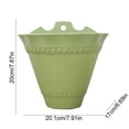 thumbnail image 3 of Half Round Hanging Planter, Wall Mounted Plastic Flower Pot with Drainage Holes, Indoor Outdoor BPA Free Small Planter for Balcony Fence Home Décor, 3 of 6