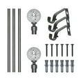 thumbnail image 5 of Glass Mosaic Ball Finials Curtain Rod，3/4” Adjustable Curtain Rod，48-84 Inch，Pewter, 5 of 5
