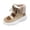 Beige, variant on EKVAHL Women's Winter Snow Boots, Lace‑Up Wide Width Platform Booties, Warm Walking Boots for Outdoor Cold‑Day Errands Brown