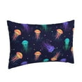thumbnail image 2 of Balery Sea Jellyfish Pillow Covers,Bed Pilowcases,Reversible Plush Throw Pillow Covers End Pillow Encasement,Pillow Case - 14"X20", 2 of 9