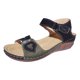 thumbnail image 1 of Bmisegm Ladies Summer Retro Love Colour Blocking Thick Bottom Large Size Slope Heel Sandals Sandals Women Summer Black 7.5, 1 of 9