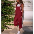 thumbnail image 1 of Combinaison de Sport Décontractée pour Femmes en Lin et Coton avec Poches Taille Mi-Haute Printemps Été, 1 of 9
