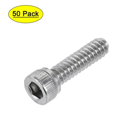 

#6-32x1/2 Hex Socket Bolts 304 Stainless Steel Polished 50 Pack