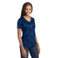 thumbnail image 4 of Sport-Tek Ladies CamoHex V Neck Tee-M (True Royal), 4 of 6