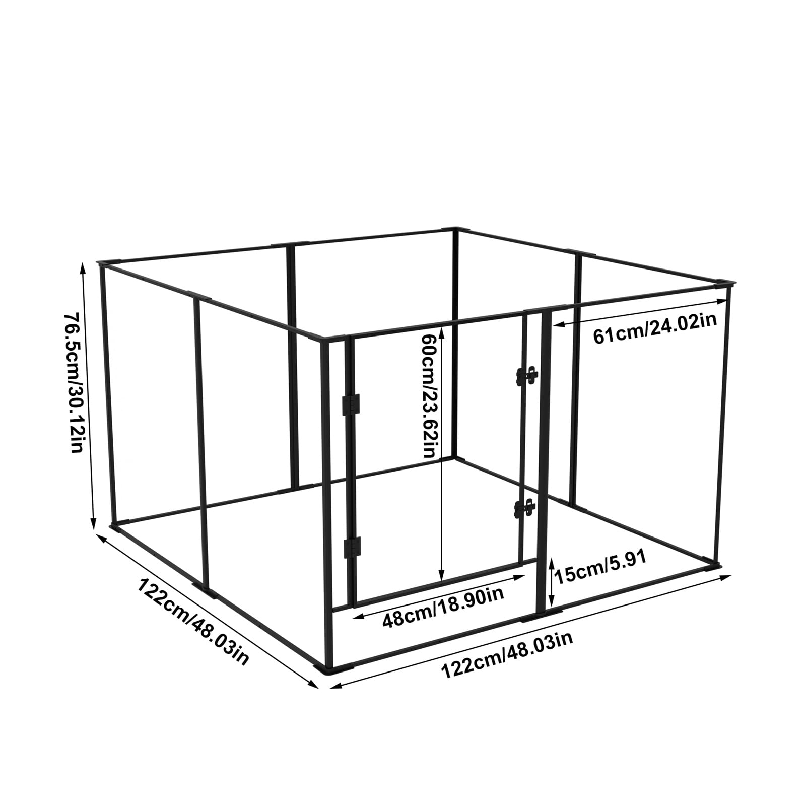 BingoPaw Acrylic Dog Playpen Fence Pet Clear Exercise Play Pen Whelping Box for Small Medium Large Dogs