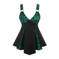 thumbnail image 1 of DYMADE Women Halloween Palace Vintage Lace Patch Button Short Length Dress, 1 of 3