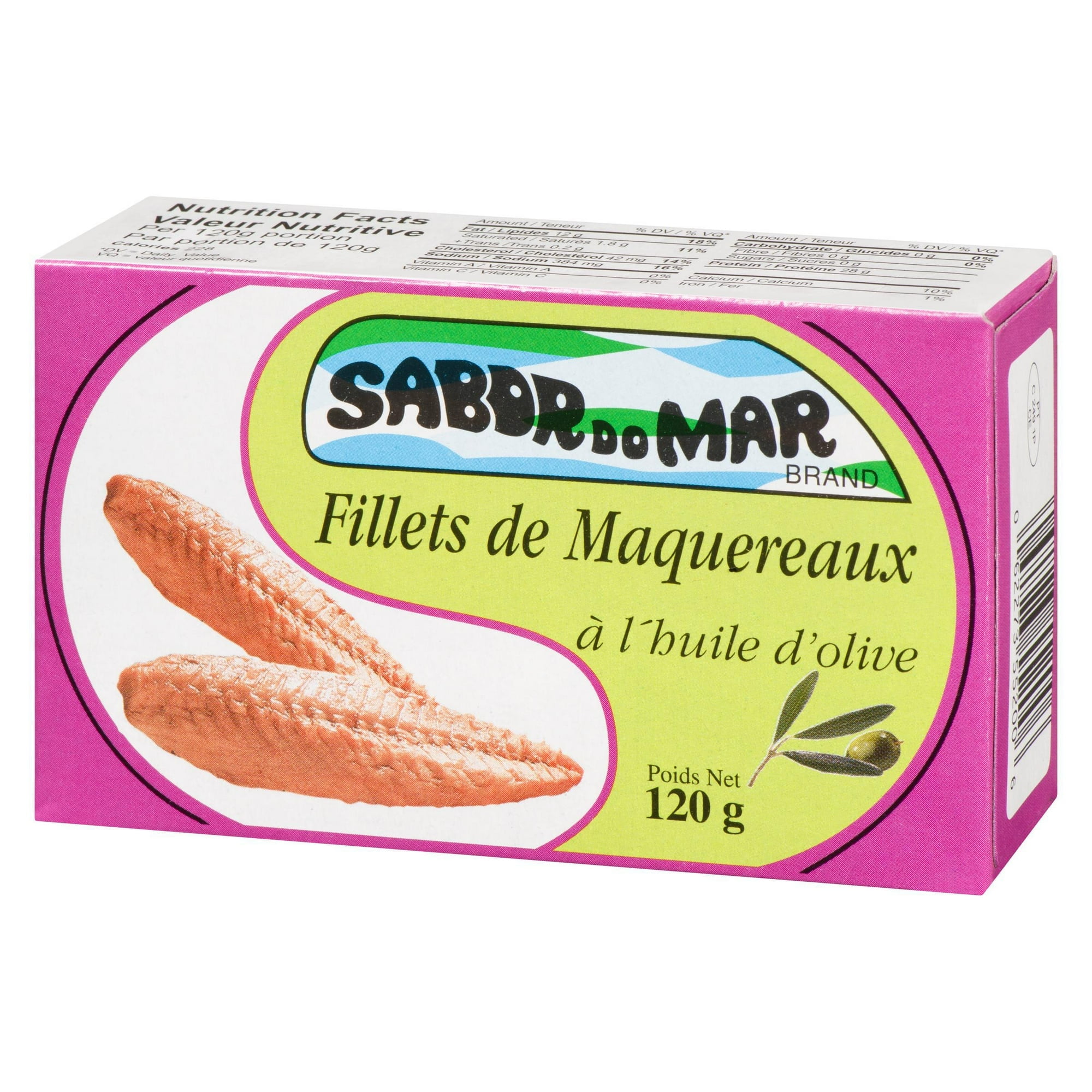 Fillets de Maquereaux a L'huile D'olive Sabor do Mar vendre la quantité 120g