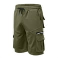 thumbnail image 6 of Herrnalise Mens Work Shorts 9" Work Pants for Mens Portable Phone Charge Shorts Multi Pokets Cargo Shorts Comfy Cotton blend Shorts Olive Green, 6 of 9
