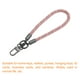 thumbnail image 3 of Llavero con Muñequera Uxcell, Lanyard trenzado de 400mm/15 pulgadas para llaves, llaves de coche (Rosa Beige), 3 of 7