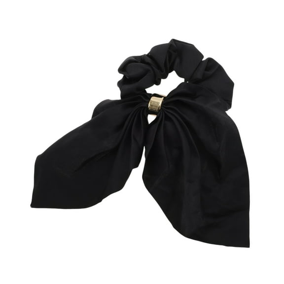 Unique Bargains 1 Pc Elegant Solid Scrunchies Black