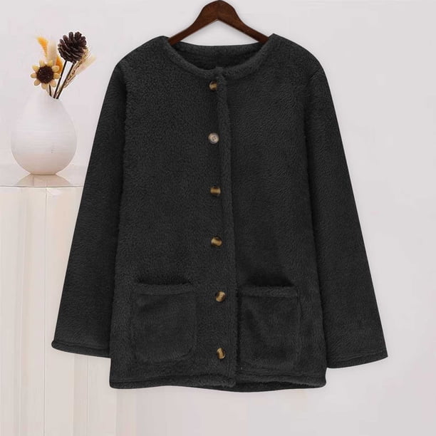 Suéter abrigo mujer casual talla grande suéter bolsillos ropa exterior botones cárdigan abrigo mujer abrigo