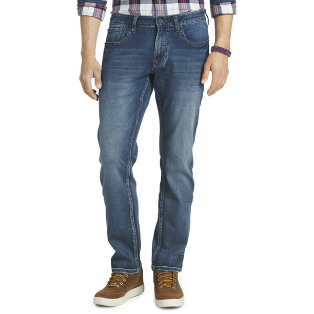 IZOD - IZOD Straight-Fit Comfort Stretch Jeans for Men - Walmart.com ...