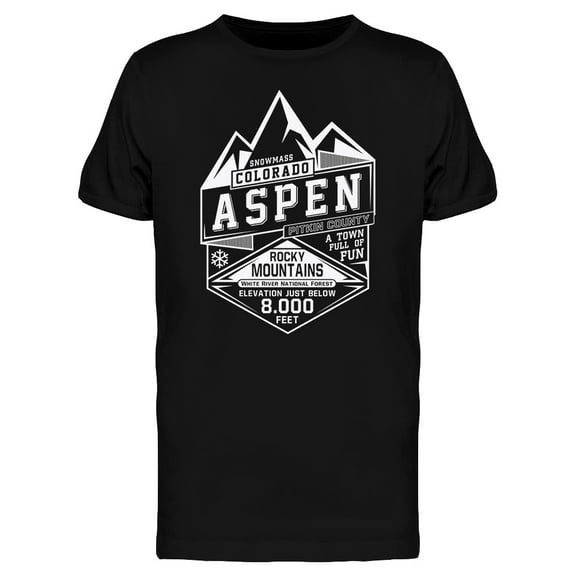 Aspen Mountains T-Shirt Men -Image by Shutterstock, Male Small