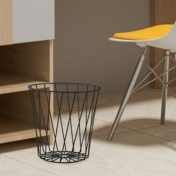 Chmadoxn Garbage Can, Trash Can Metal Meshround Garbage Can Trash Can Garbage Can Wastebaskets For Bathroom Bedroom Office Kitchen Small Space Living Trash Bin Garbage Can