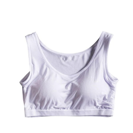 MIUOWANP Women s Solid Color Strap Tank Top Underwear Gathering No Steel Ring Sexy Strap Beauty Back Sports Bra