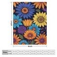 thumbnail image 3 of Sunflower Flower Blanket Fuzzy Fleece Cozy Plush Bed Couch Traveling Camping Lightweight Blanket 50"x60", 3 of 8
