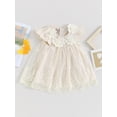 thumbnail image 3 of Coduop Toddler Baby Girl Flower Dress Ruffle Cotton Linen Princess Dress Tulle Tutu Sun Dresses, 3 of 8