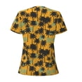 thumbnail image 4 of Naloa Hawaii Palms Print T-Shirts Short Sleeve V Neck Tees for Women Fashion Tops Trendy Lightweight Soft Casual Summer Outfits Clothes, 4 of 5