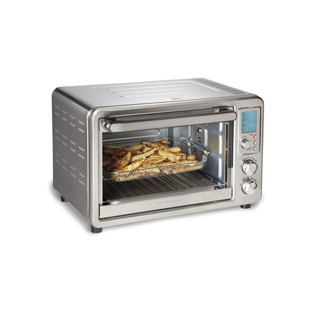 Hamilton Beach Sure-Crisp 6 Slice Countertop Toaster Oven with Sure-Crisp Air Fryer Function & Rotisserie, Stainless Steel