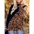 thumbnail image 2 of Womens Cold Shoulder Oversized Turtleneck Sweaters Long Sleeve Chunky Solid Color Knitted Pullover Outwear Coat, 2 of 4