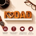 thumbnail image 3 of Decozen Home Decor Gifts for Dad – I Love Dad Letters Wooden Sculpture, Acacia Wood Figurine, Father’s Day Gift Ideas, Dad Birthday Gifts, Personalized Gifts for Dad, 3 of 7