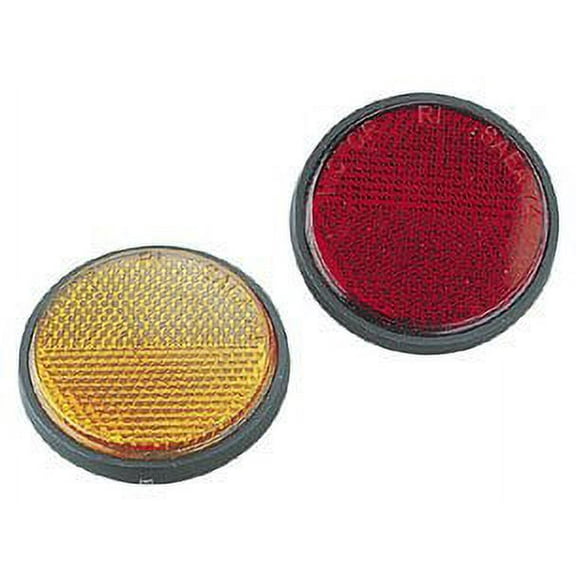 CHRIS PRODUCTS ROUND REFLECTOR 2-1/2 INCH ADHESIVE MOUNTED AMBER